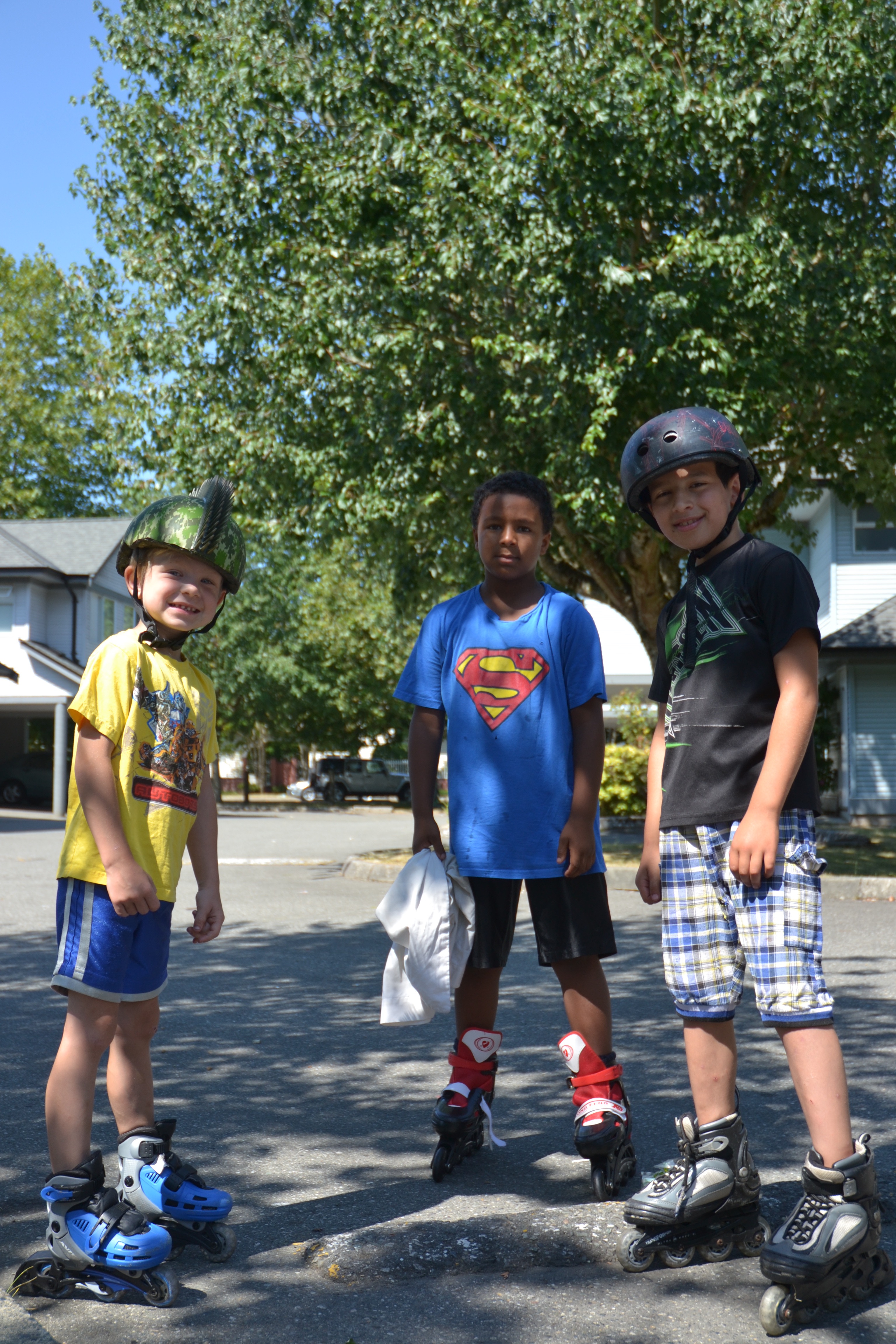 Boys rollerblading - Residents of Red Door Housing